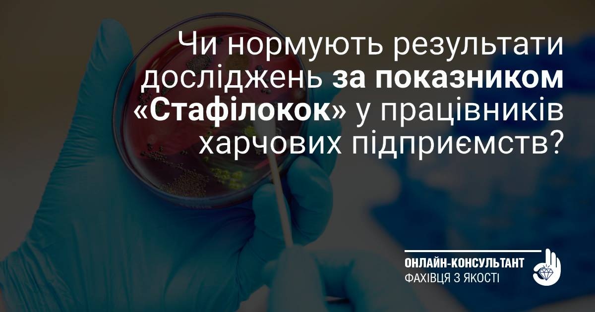 Чи нормують результати періодичних досліджень за показником «Стафілокок ...